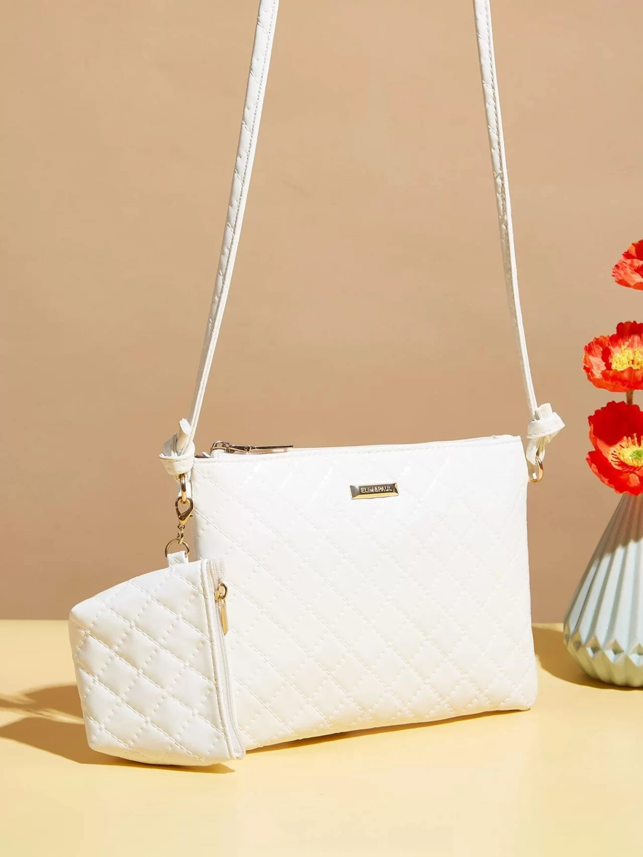 Geantă matlasată cu geantă clutch - imagine 2