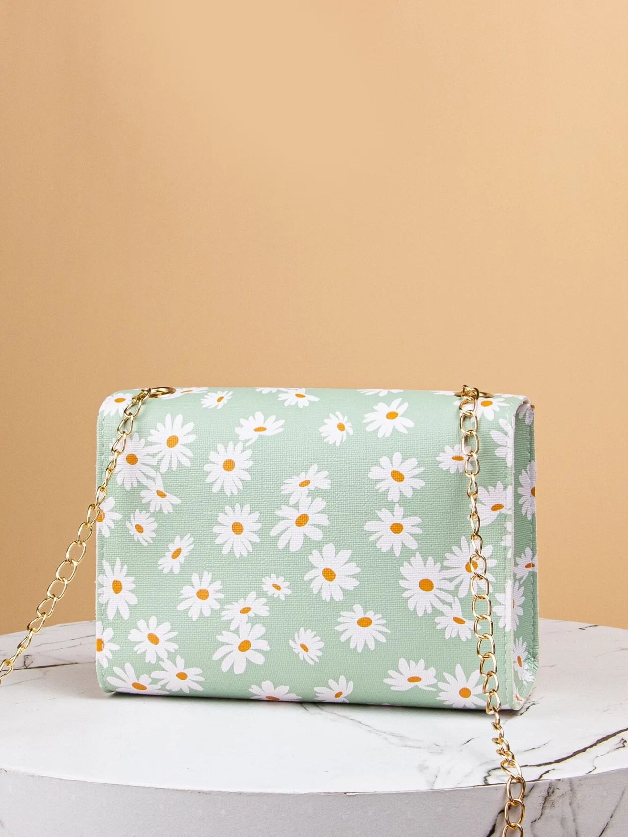 Geantă CrossBody verde florală - imagine 3